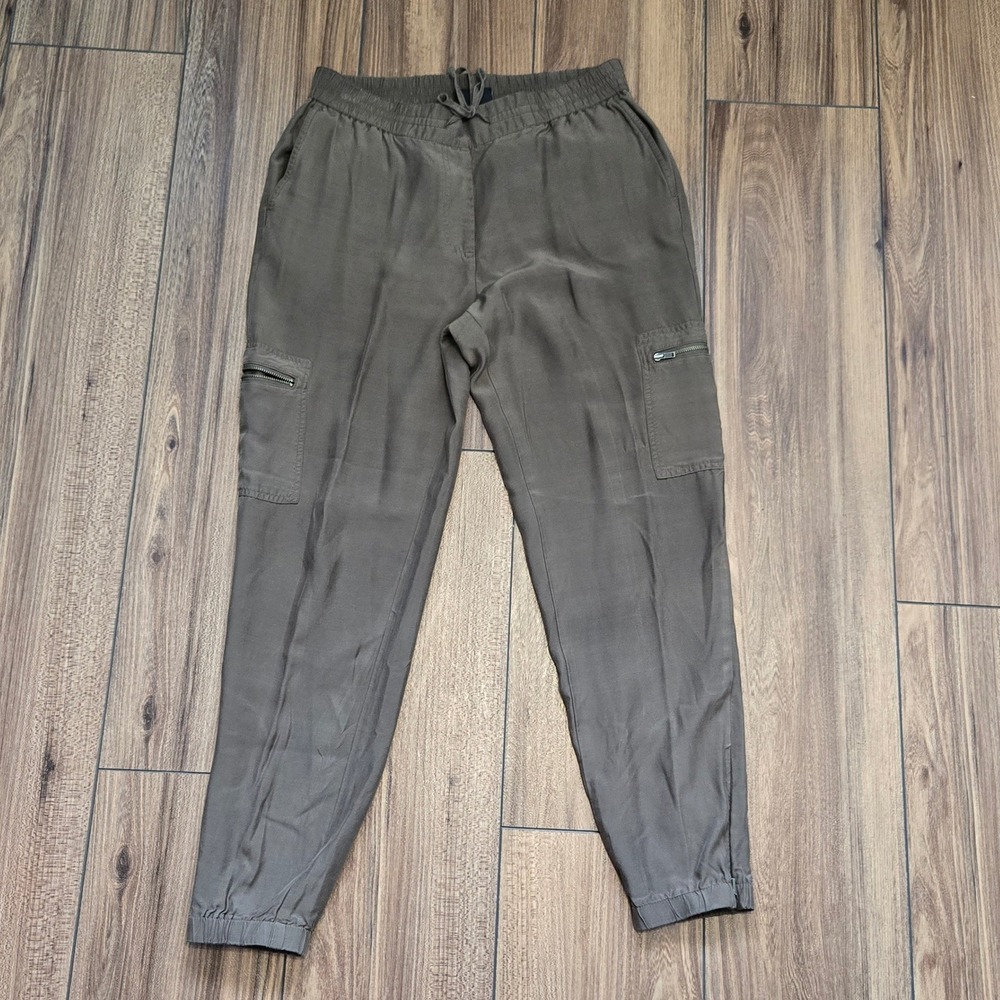 TROUVE Olive Green Casual Cargo Jogger Pants Elastic Waist Size XS